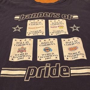Rare vintage Reebok Dallas cowboys fly this flag banners of pride T-shirt sz XXL